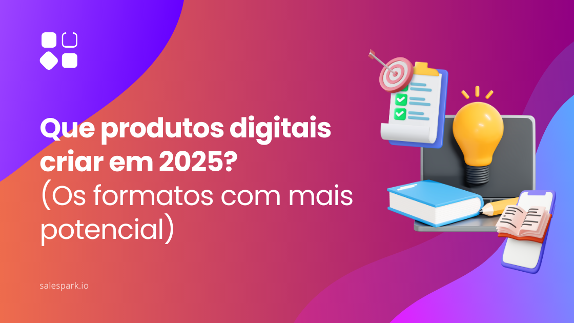 Ilustração sobre os melhores formatos de produtos digitais para criar em 2025